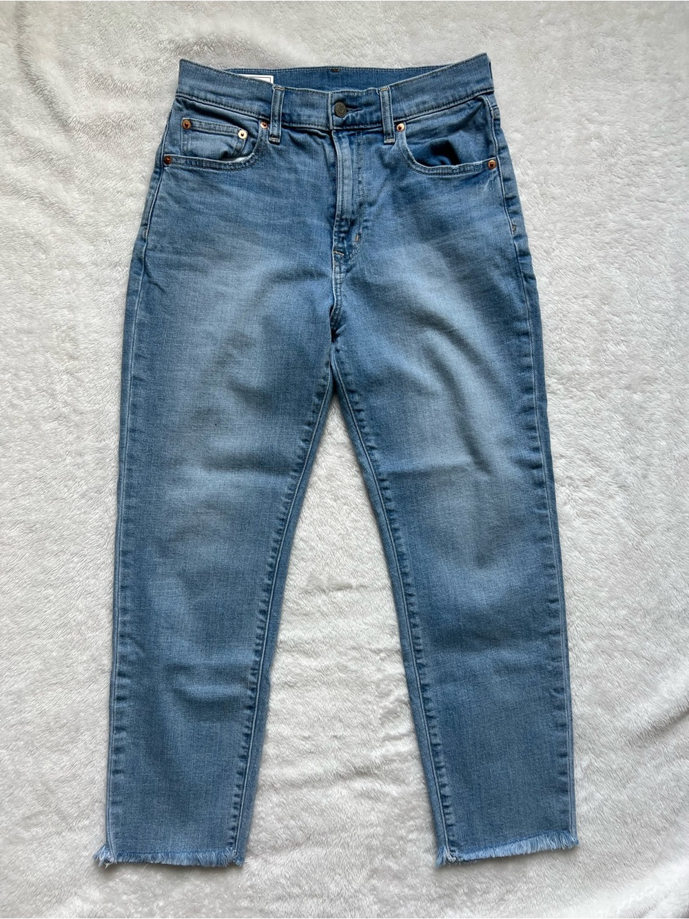 GAP Light Blue Jeans with Frayed Hem